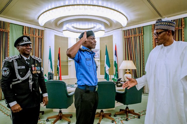 Buhari Decorates New Igp Abubakar Adamu