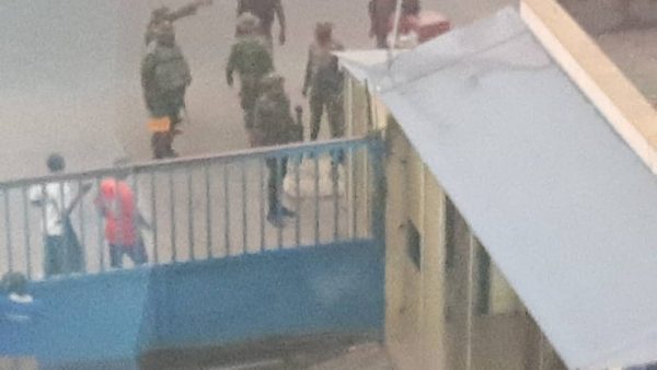 Soldiers in front of Daily Trust’s office in Abuja