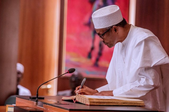 President Buhari on Jan. 25 2019 Swore In Justice Ibrahim Tanko Mohammed As Acting Chief Justice Of Nigeria