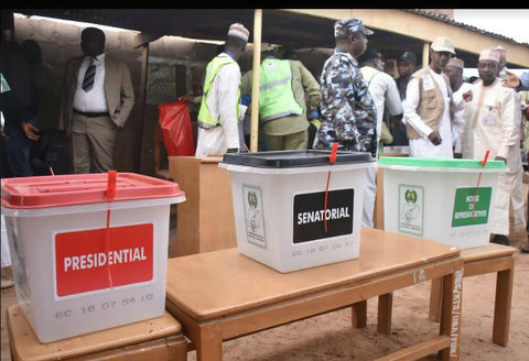 Ballot Boxes For The Presidential And National Assembly Elections Arrenged Ward A’kofar Baru 003 Sakin Yara Polling Unit During The 2019 National Assembly And Presidential Elections In Day