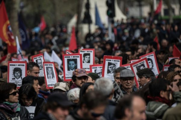 Mass Protest In Santiago Against Abuses Of Pinochet Era